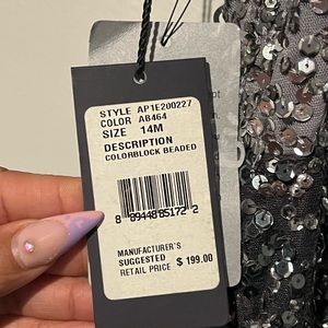 Colorblock Beaded Dress